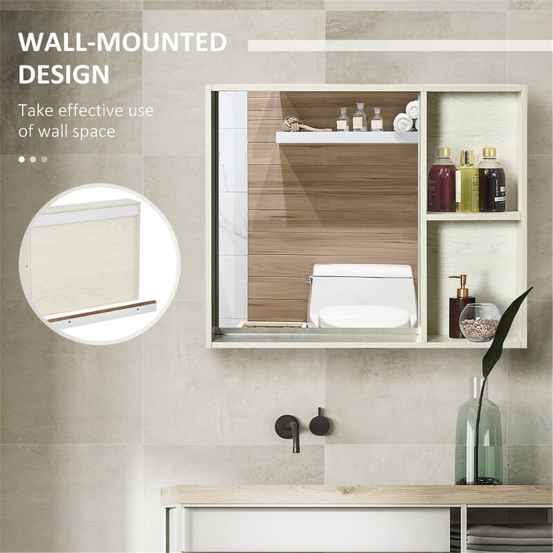 Wall-Mounted Storage Cabinet Space-Saving Organizer for Bathroom, Kitchen & Living Room