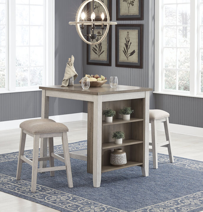 Skempton Counter Height Table and Bar Stools, Set of 3