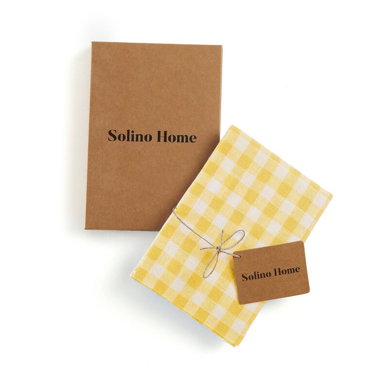 Linen Kitchen Towels - Gingham Check image number 3