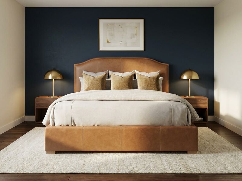 Driftwood California King Upholstered Bed image number 1