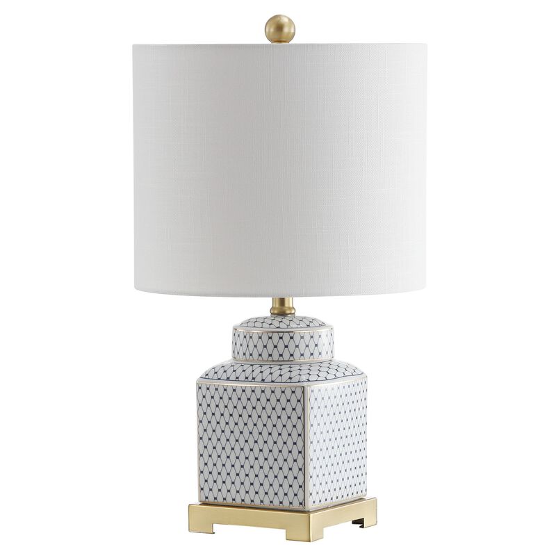 Cleo Ceramic/Metal Ginger Jar LED Table Lamp