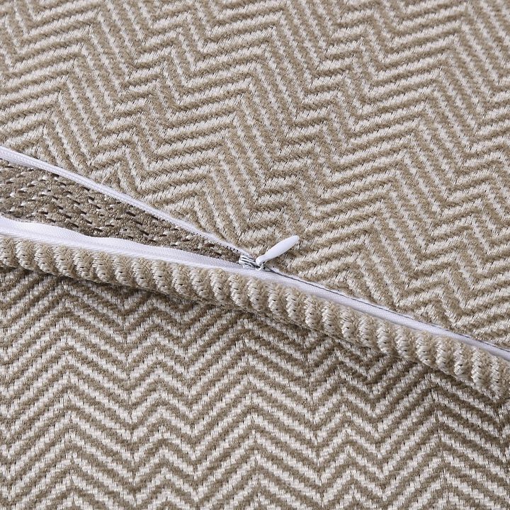 Chenille Herringbone Sand Euro Sham