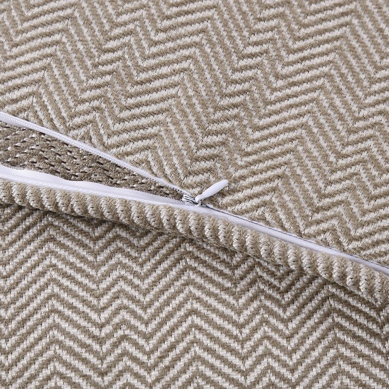 Chenille Herringbone Sand Euro Sham image number 1