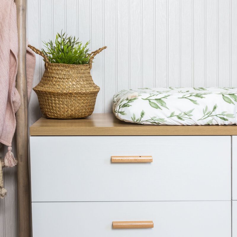 Parker Green Leaf Changing Pad Cover image number 4