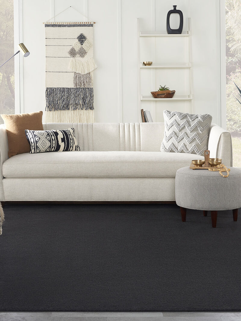 Nourison Essentials NRE01 Black 7' x 10' Rug image number 9