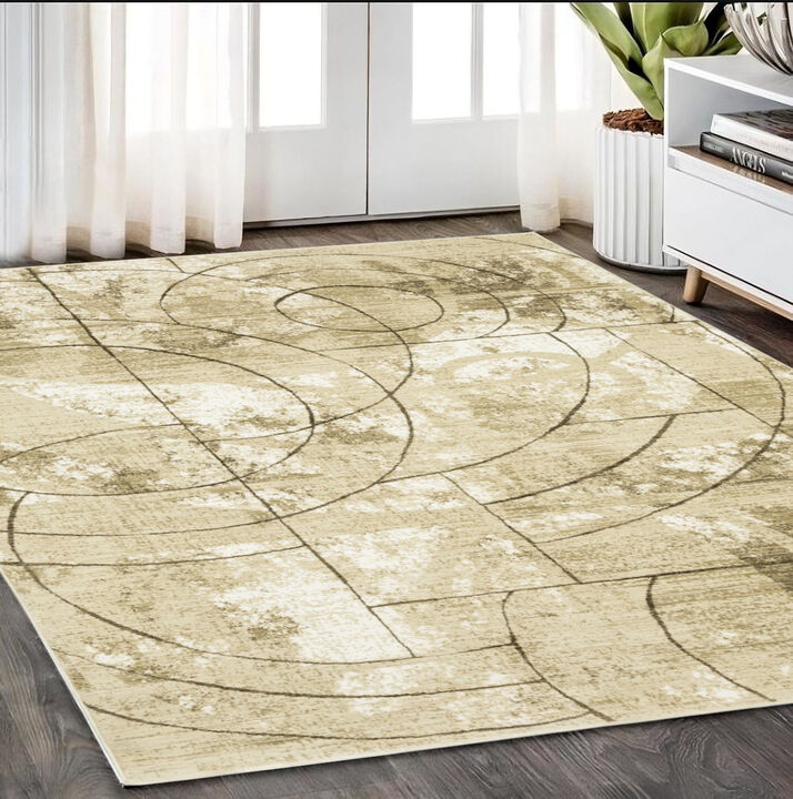 HomeRoots Geometric Area Rug
