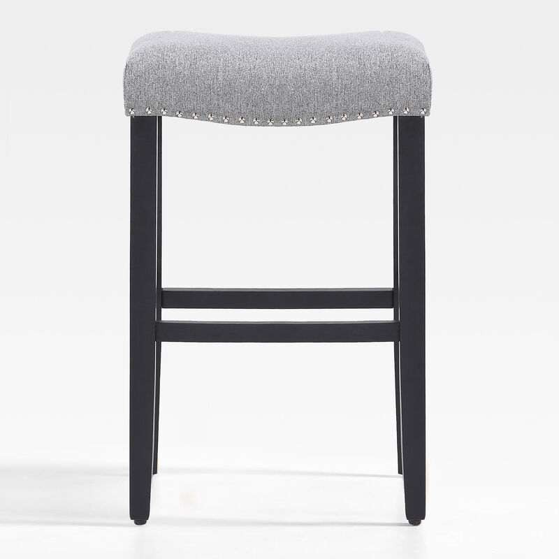 WestinTrends 29" Upholstered Backless Saddle Seat Bar Stool