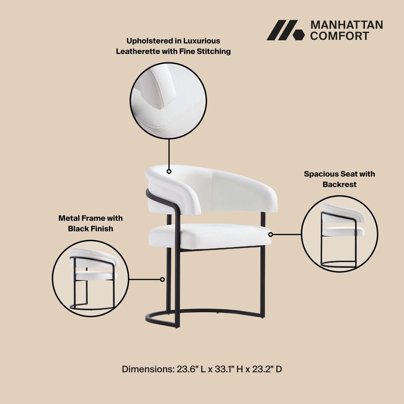 Augusta White Dining Chair (Set of 2)