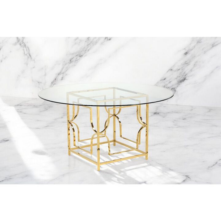Pangea Home Z-Edward Dining Table Gold