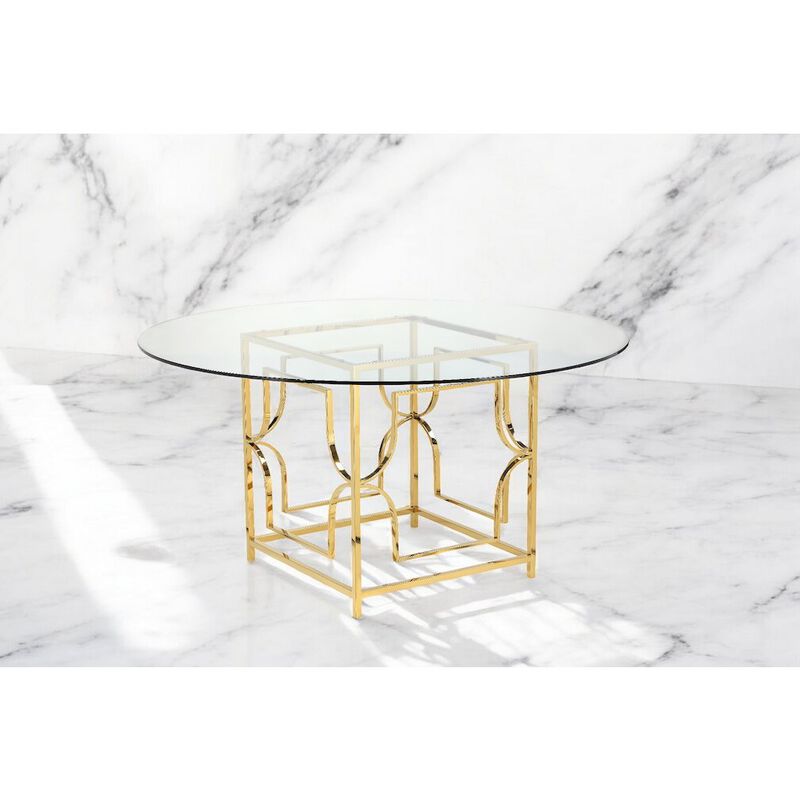 Pangea Home Z-Edward Dining Table Gold