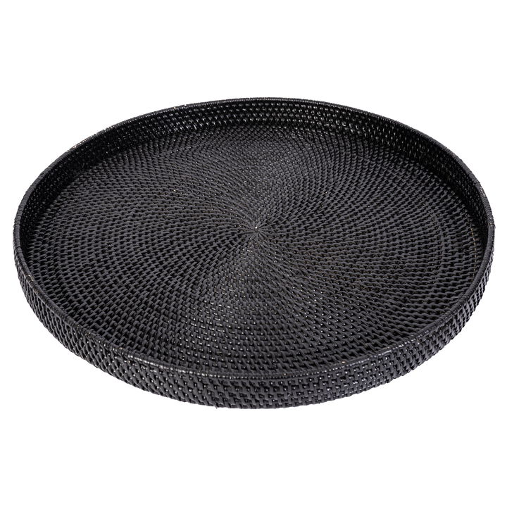 Saboga Home&trade; Round Serving / Ottoman Tray