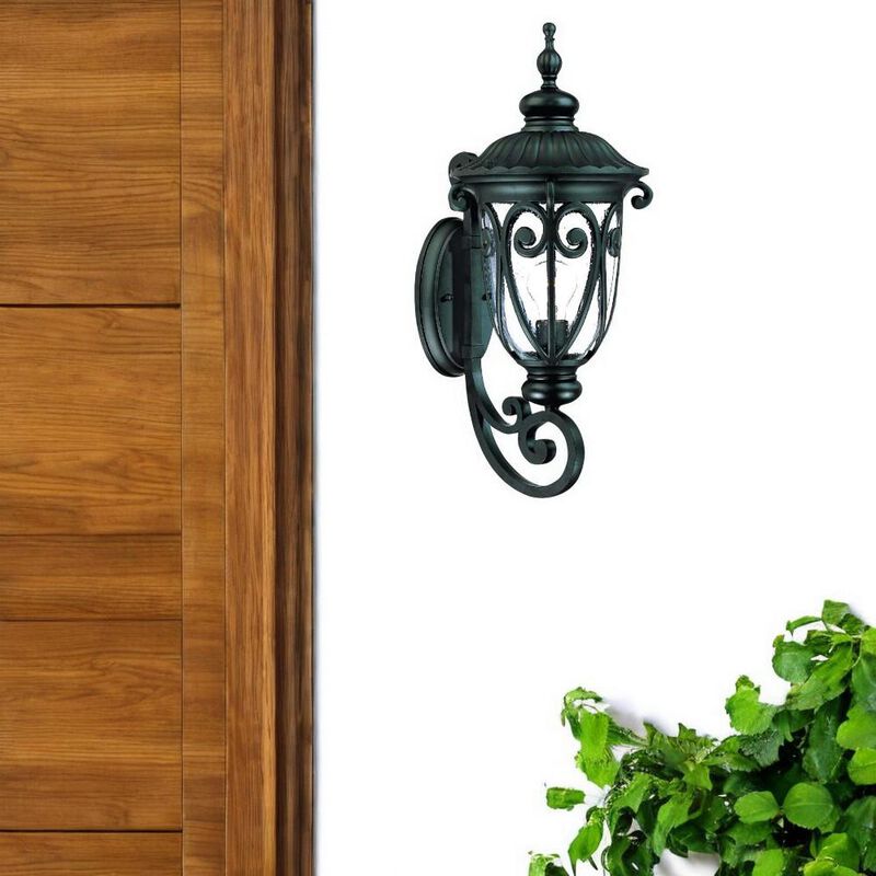 Hivvago Naples 1-Light Matte Black Wall Light