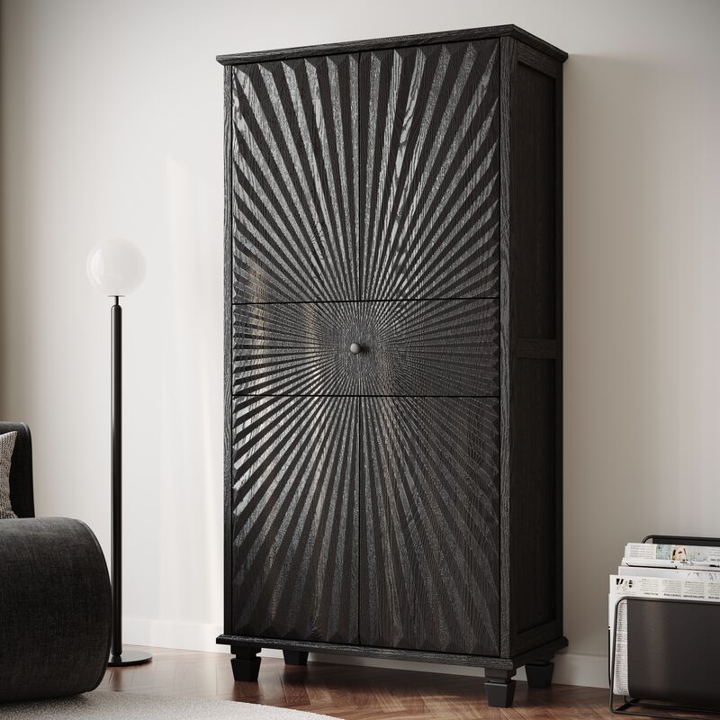 Pusard 64.5'' Tall Accent 4Door Cabinet image number 1