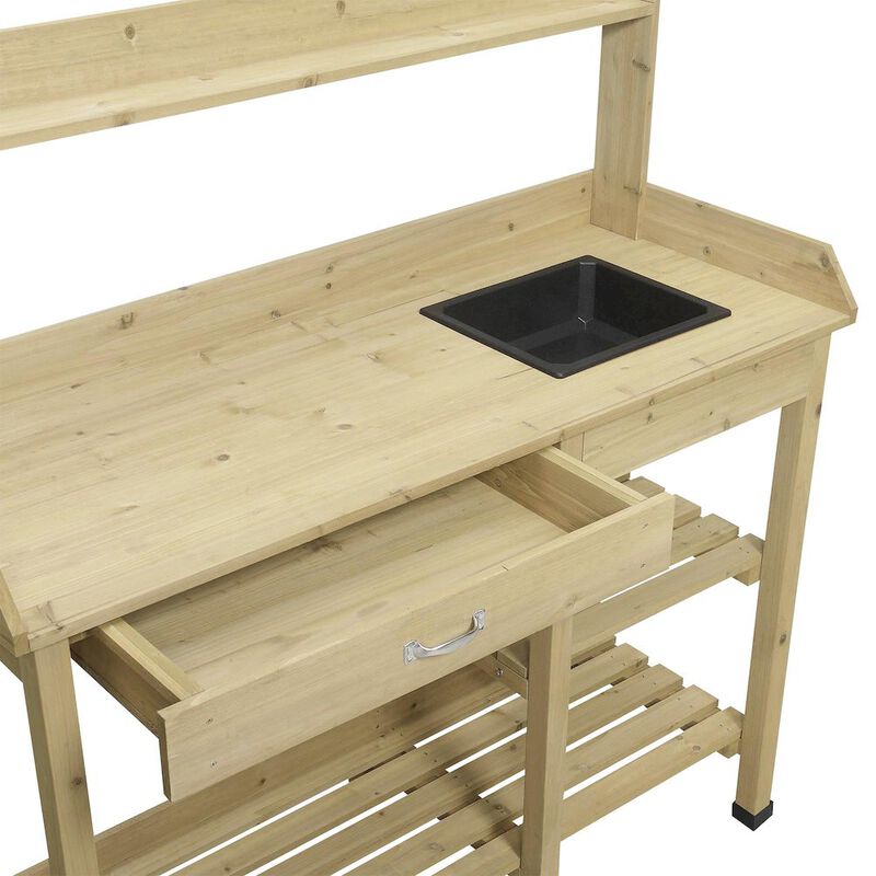 Convience Concept, Inc. Deluxe Potting Bench with Drawer and Shelves