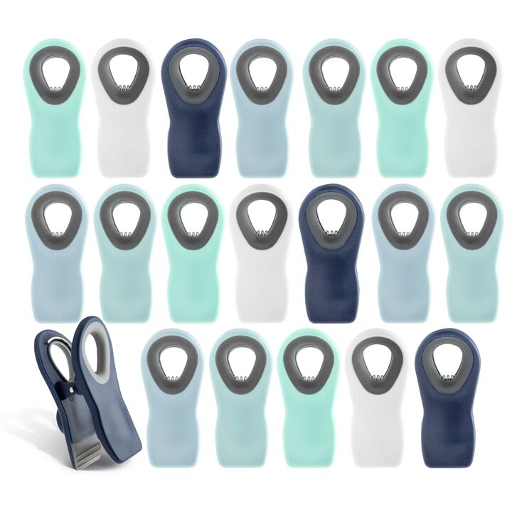 COOK WITH COLOR Bag Clips with Magnet- Food Clips, Chip Clips, Bag Clips for Food Storage with Airtight Seal Grip for Bread Bags