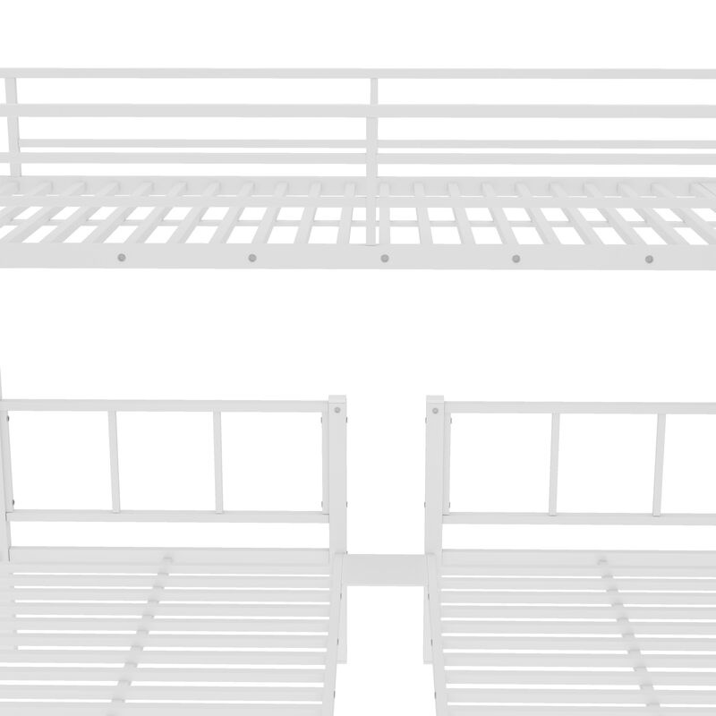 TATEUS Metal Triple Twin Bunk Beds for 3