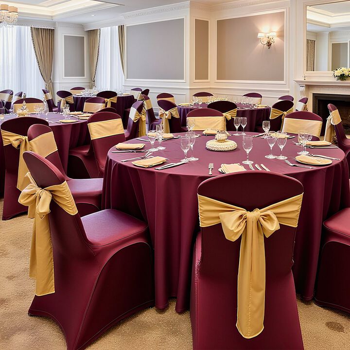 50 Pack Polyester Spandex Chair Covers Stretch Slipcovers for Events