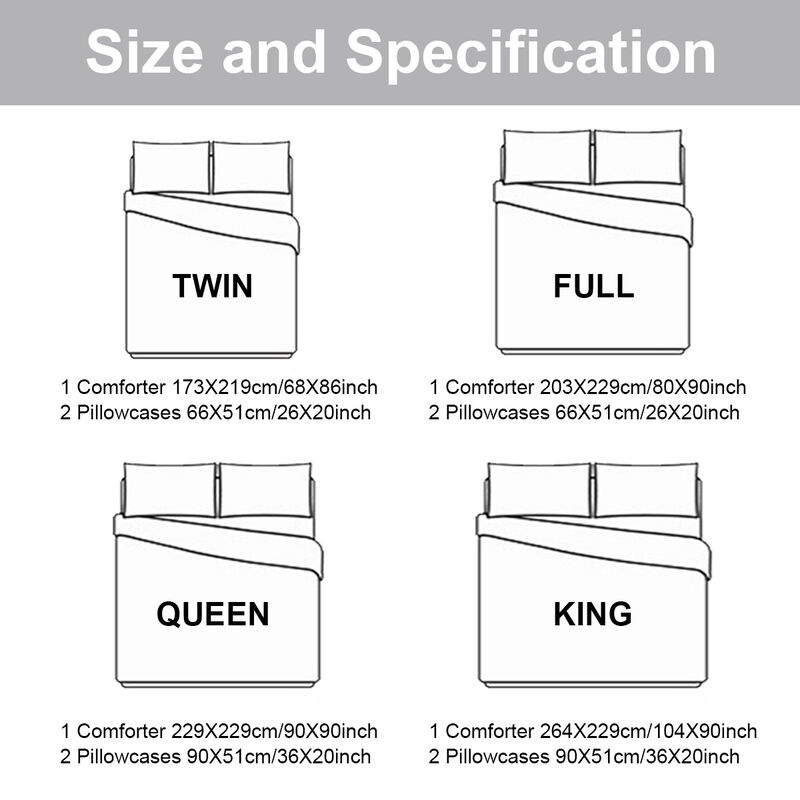 Ultra Soft 3-Piece Bedding Set, Fantasy Mushroom Duvet Cover with Dinosaur Print & 2 Shams