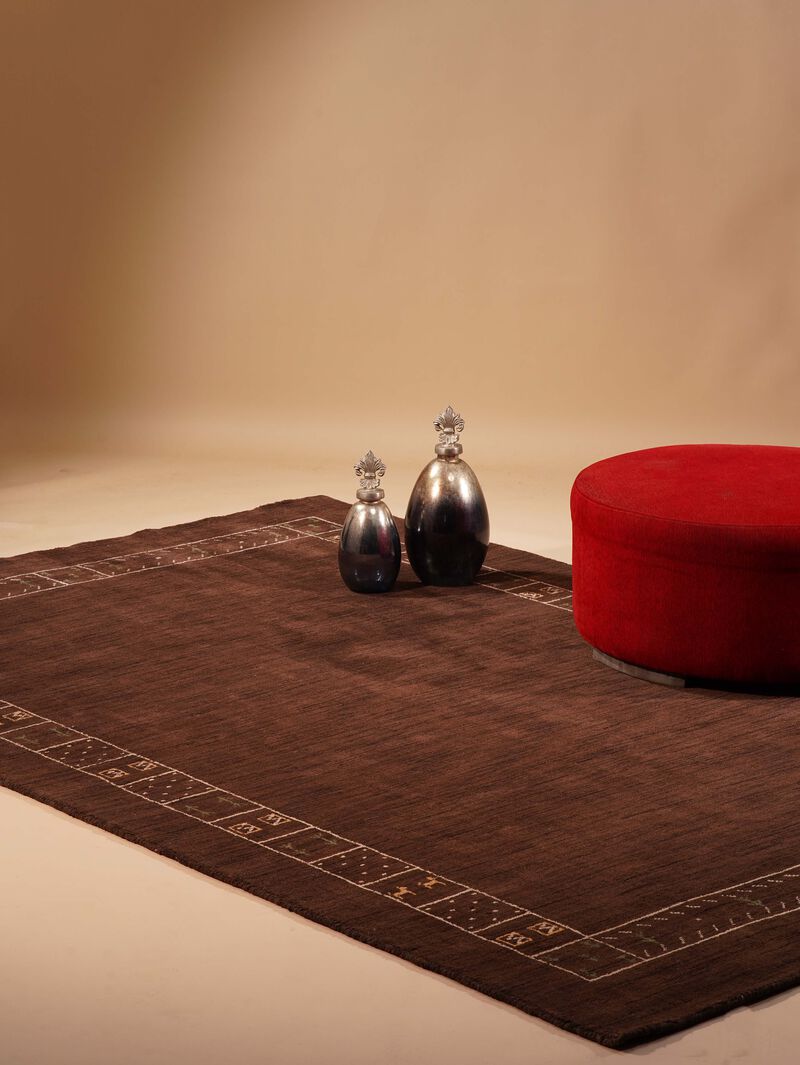 RUGSOTIC CARPETS HAND KNOTTED LOOM WOOL ECO-FRIENDLY AREA RUGS  - Rectangle, Contemporary Modern Design, High Pile Handmade Anti Skid Rugs for Living Room (L00225) image number 1