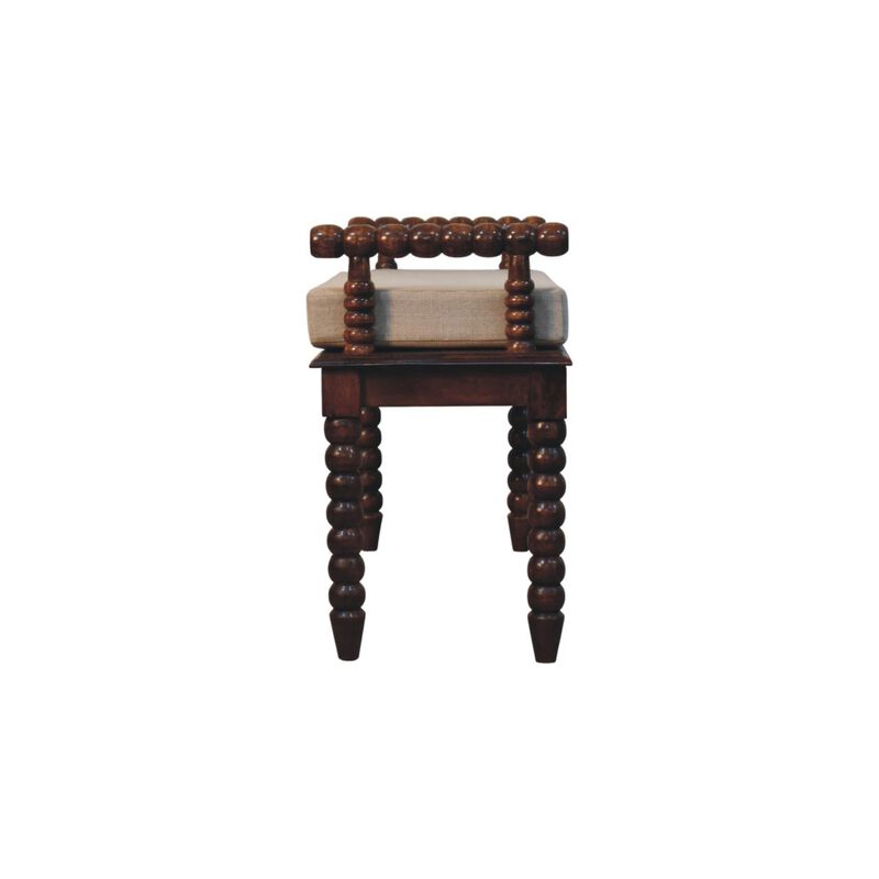 Solid Wood Spindle Cushioned Entryway Bench image number 7