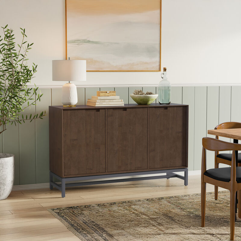 Simpli Home Banting Mid Century 3 Door Sideboard Buffet image number 2
