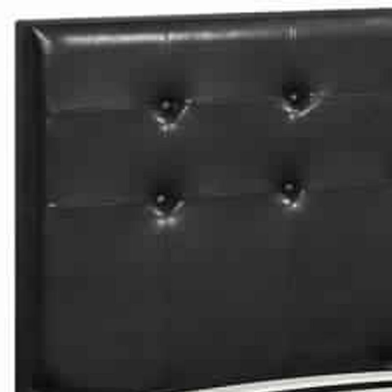 Queen Bedroom Set, Black Wood, 3 Piece Set with 2 Nightstands image number 4