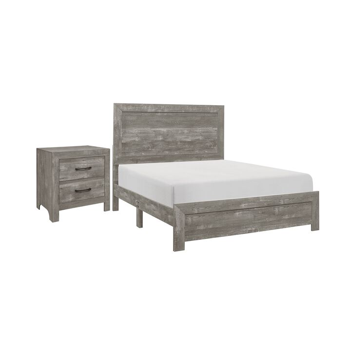 Bedroom Set, 2-Piece Set with Bed and Nightstand
