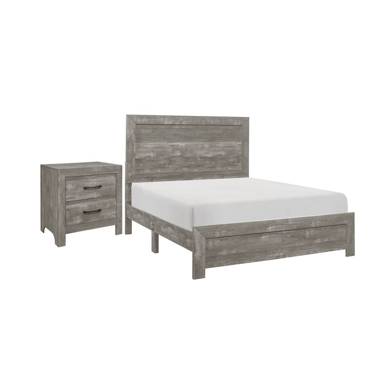 Bedroom Set, 2-Piece Set with Bed and Nightstand image number 0