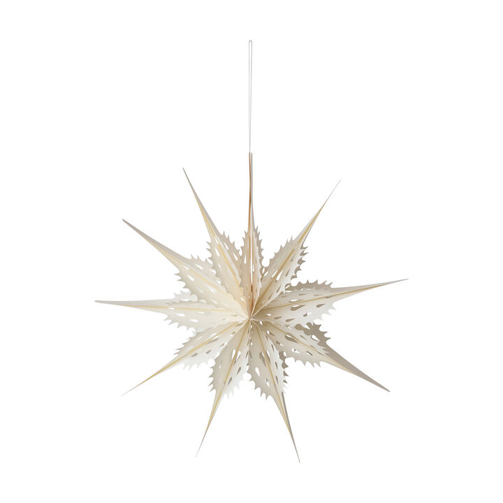 Ivory Recycled Paper Snowflake Ornament