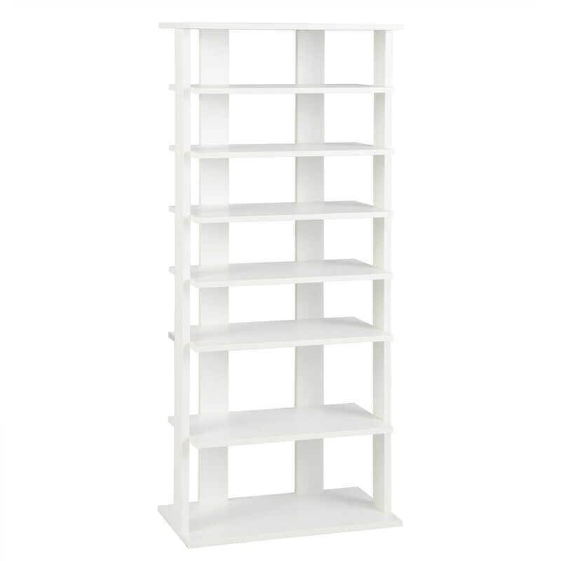 7-Tier Dual Shoe Rack Free Standing Shelves Storage Shelves Concise