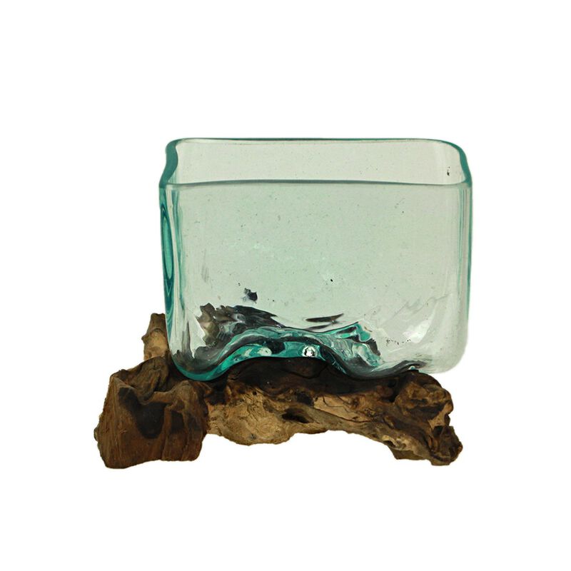Teak Driftwood Decorative Bowl Vase, 575 High, Home And Patio Decor image number 2