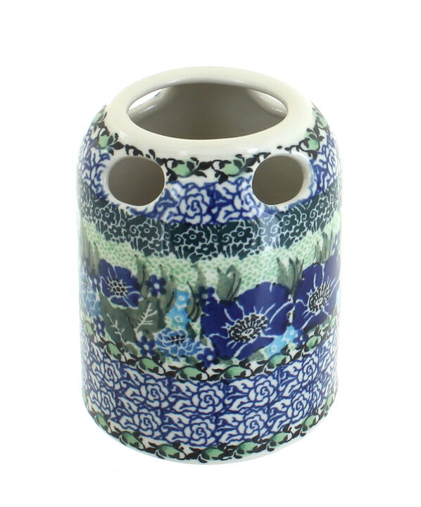 Blue Rose Polish Pottery Joanna Toothbrush Holder