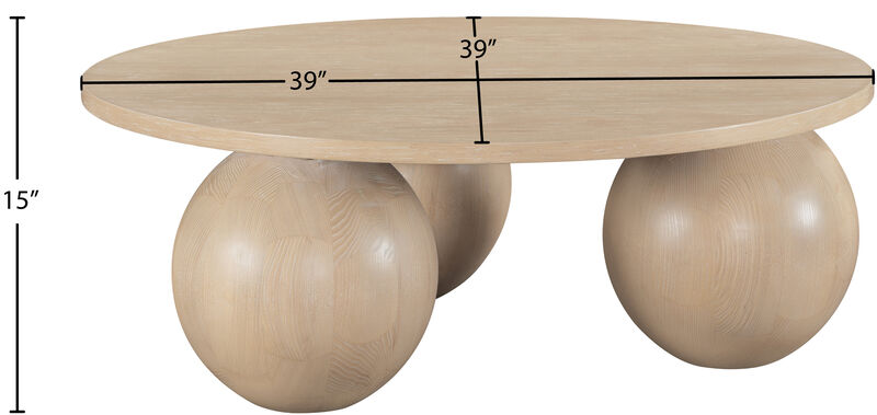 Meridian Furniture Fitch Natural Oak Veneer Coffee Table