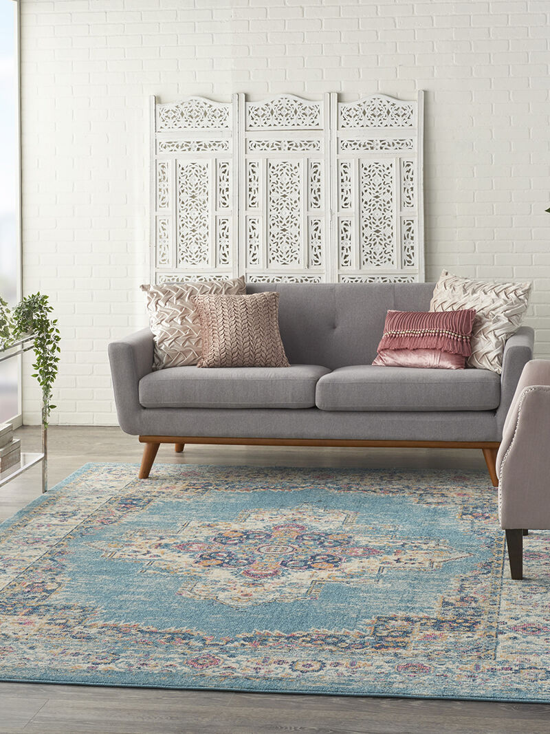 Passion PSN03 Light Blue 8' x 10' Rug