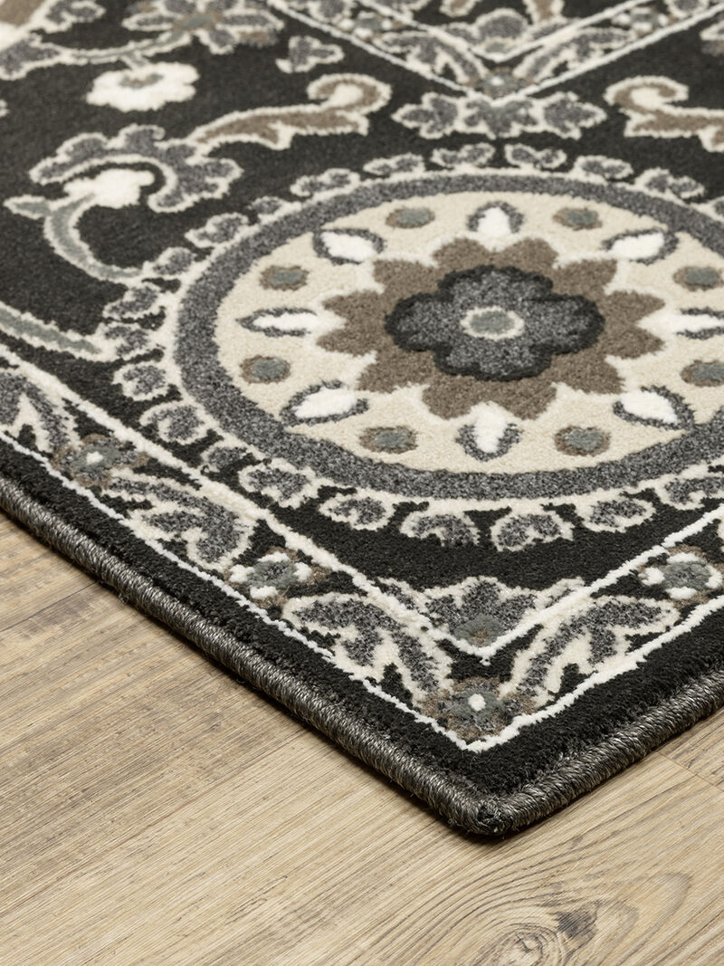 Raylan 5'3" x 7'6" Black Rug image number 2