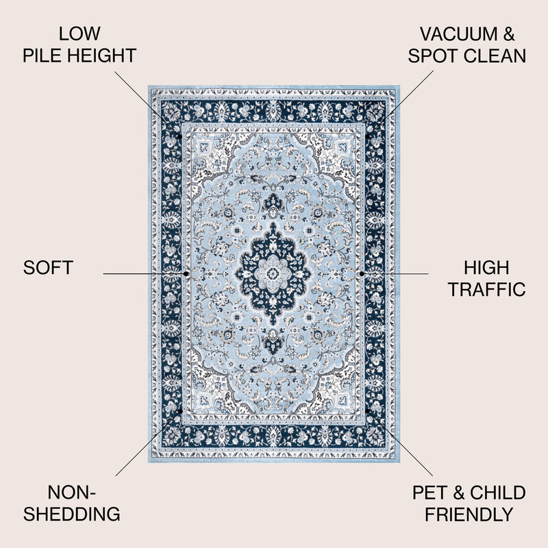 Palmette Modern Persian Floral Area Rug