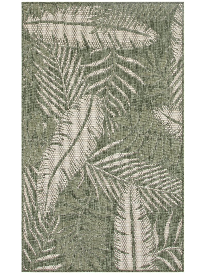Garden Oasis GOA02 Green/Ivory 2' x 4' Rug