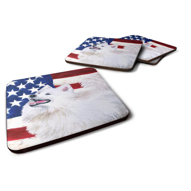 Caroline's Treasures Samoyed Patriotic Decorative coasters, Multicolor
