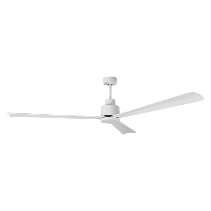 52 in. Matte White 6-Speed Ceiling Fan with Remote without Light