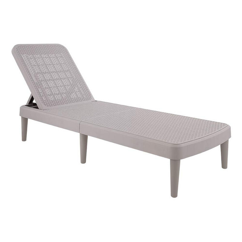 HomeRoots Heavy Duty Plastic Outdoor Stacking Chaise Lounge image number 0