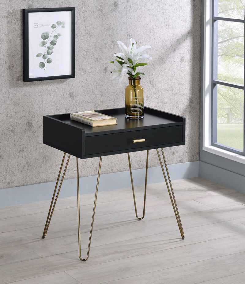 Functional End Table with Drawer for Small Space Storage Solutions