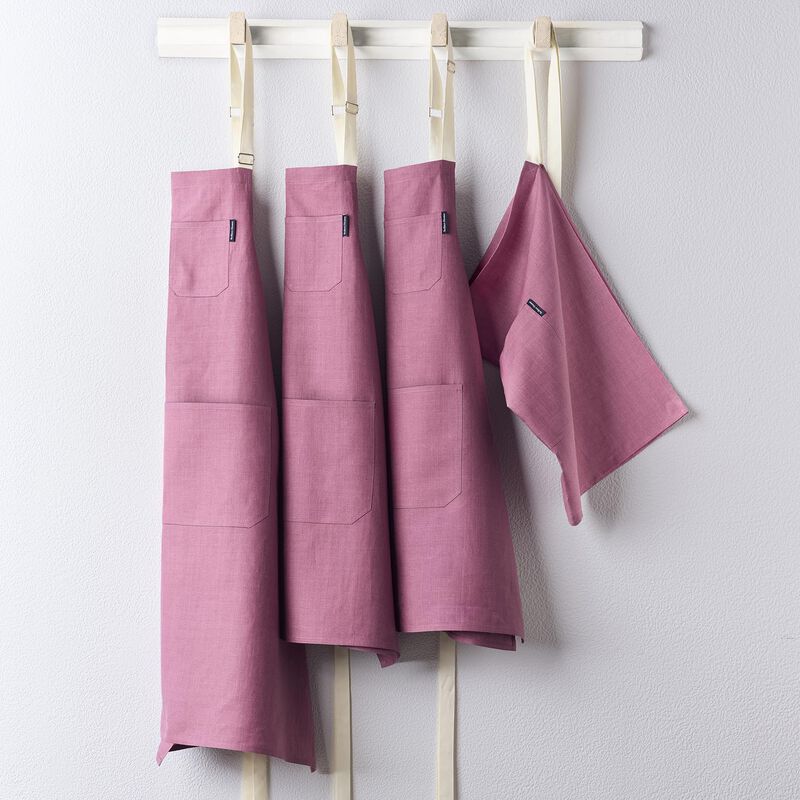Solino Home 100% Pure Linen Bistro Apron - Kitchen Linen image number 2