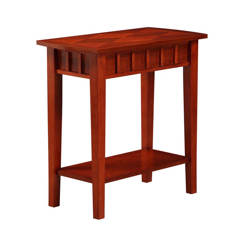 Convenience Concepts Dennis End Table with Shelf, Mahogany