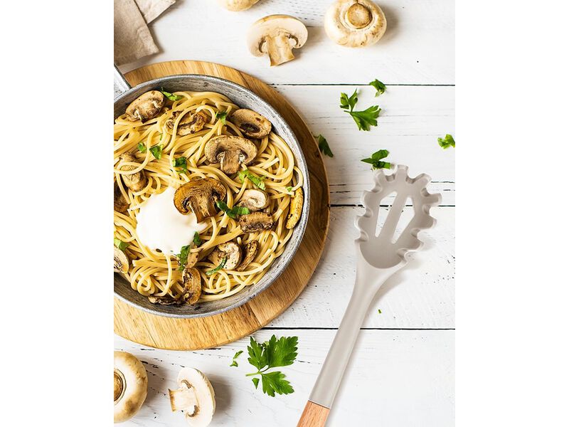 Badiano Silicone Pasta Fork, Kitchen Heat Resistant Noodle Spoon Server