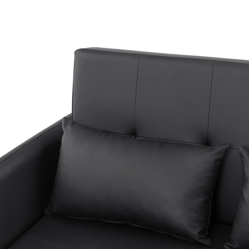 Merax Convertible PU Loveseat Sleeper Sofa Bed