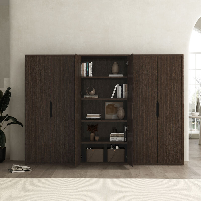 Rivington Brown Bookcase Cabinet (Set of 3)