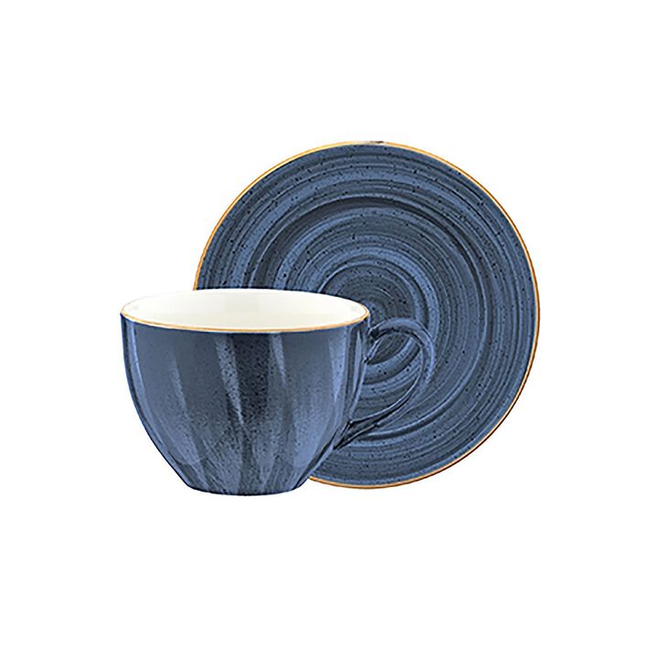 Dusk Bistro 7 oz.  Coffee Cup+Saucer Set for 2