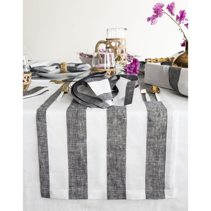 Linen Table Runner - Cabana Stripe