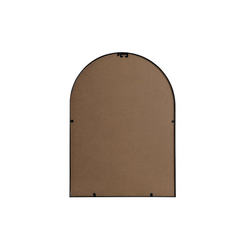 Elegant Decor Metal Frame Arch Mirror 22x30 Inch in Black