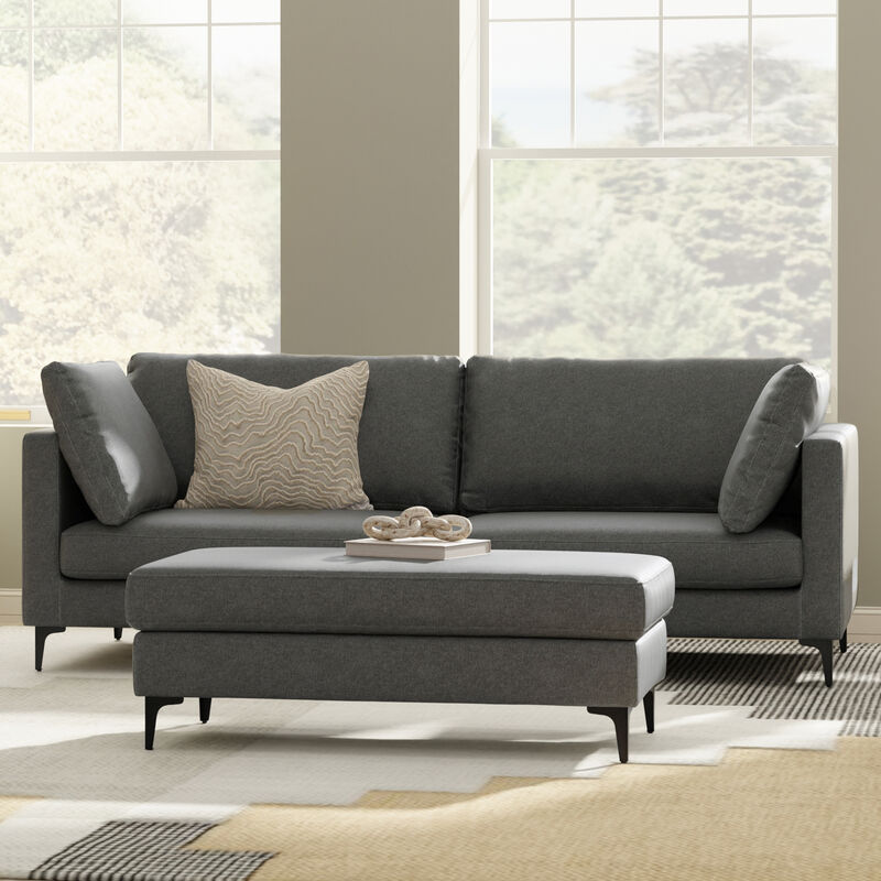 Ava 90-inch Sofa in Tightly Woven Performance Fabric